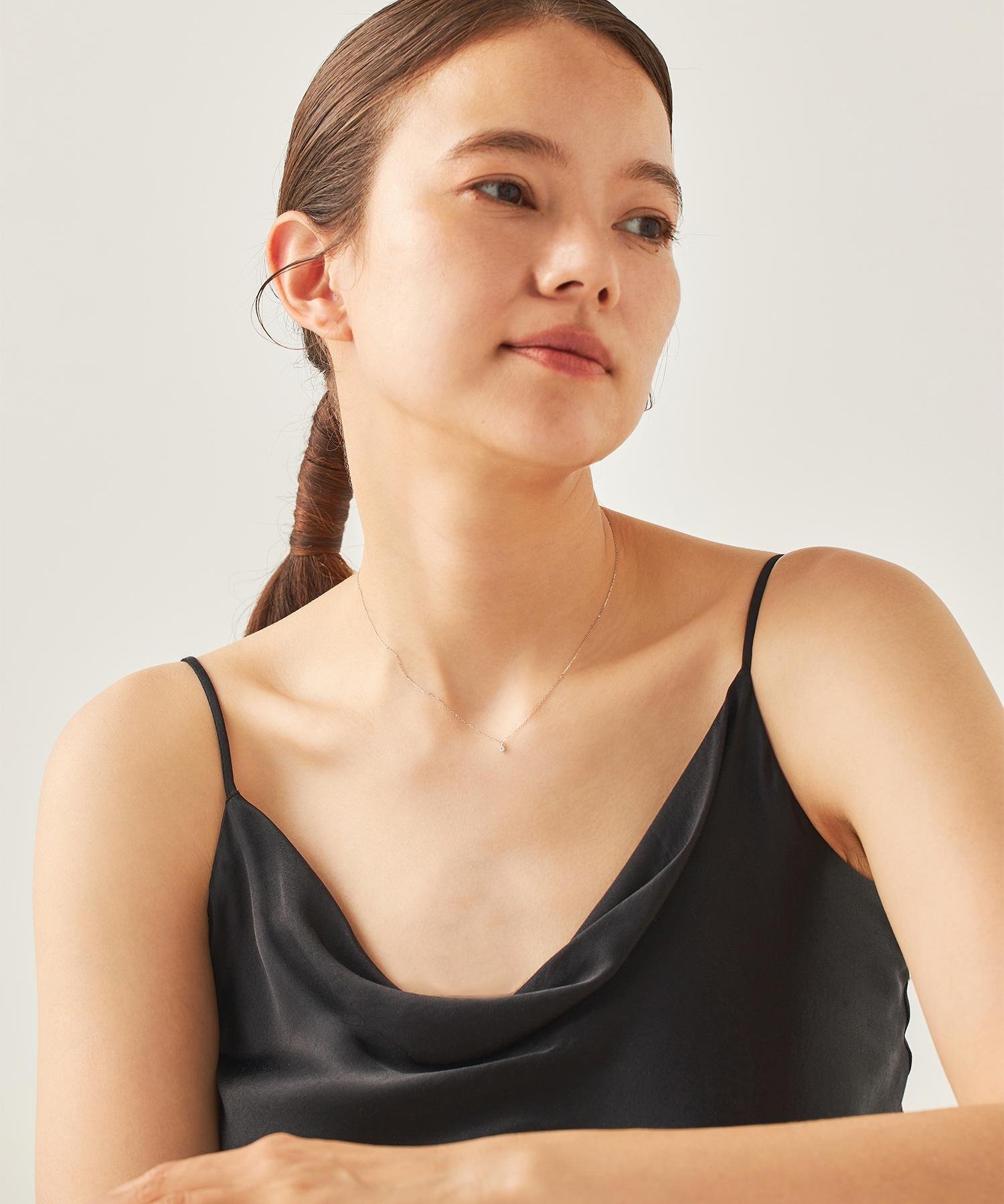 ete｜[レイヤード] K10WG ダイヤモンド ネックレス | Rakuten Fashion