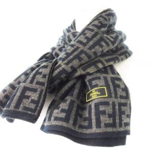 マフラー ストール ズッカ柄 茶 黒（2022/10/12買取） - FENDI