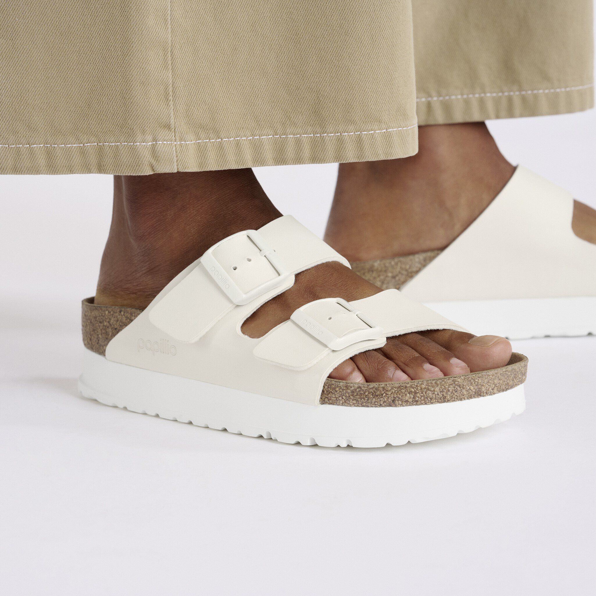 Arizona Flex Platform Birko-Flor in Color Eggshell | BIRKENSTOCK US