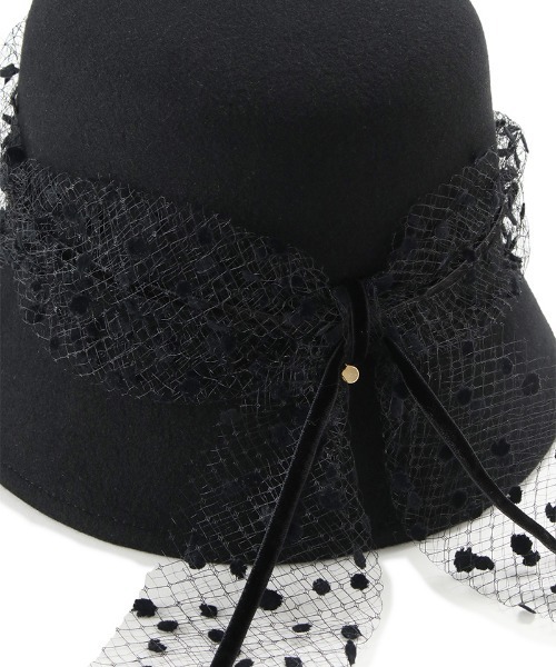 帽子 ハット ドットチュールパリジェンヌクロッシェ レディース