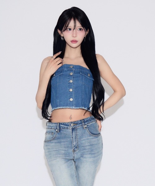 tinkerend（ティンカーエンド） チューブトップ ベアトップ Denim Tube