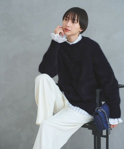 フォックスカシミヤ クルーネック ニット （ニット・セーター