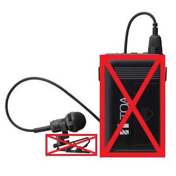 TOA WM-1320用タイピン型マイク（本体・クリップ別）/ WM-1320-M