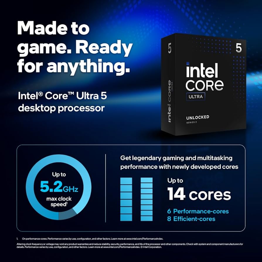Amazon.com: Intel Core Ultra 5 Desktop Processor 245KF - 14 cores
