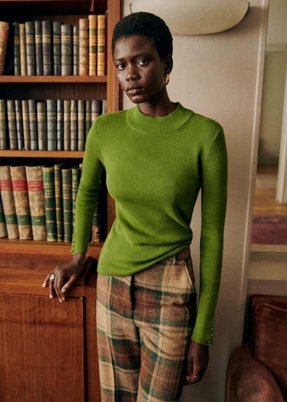 Simon Jumper - Ecru / Navy - Organic cotton - textile made from