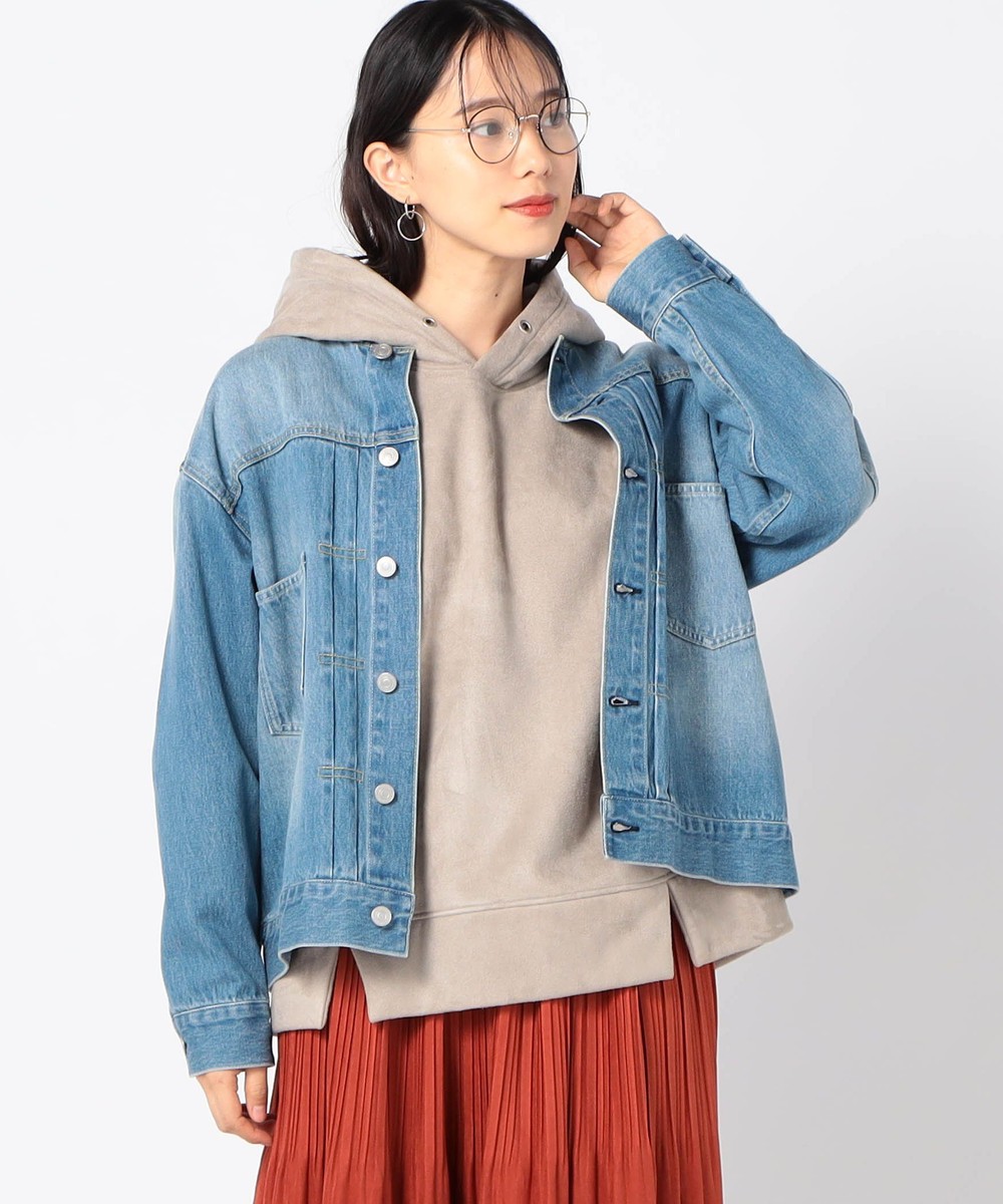 TIME SALE】ノーカラー抜け感デニムジャケット｜その他ジャケット