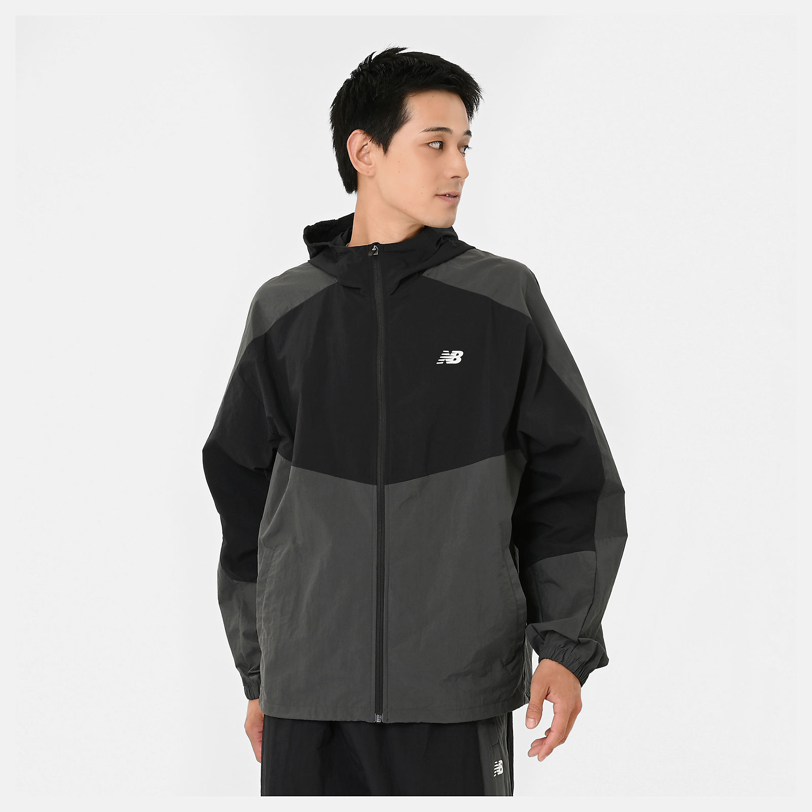 NB公式アウトレット】 タスランナイロンウーブンフーデッドジャケット