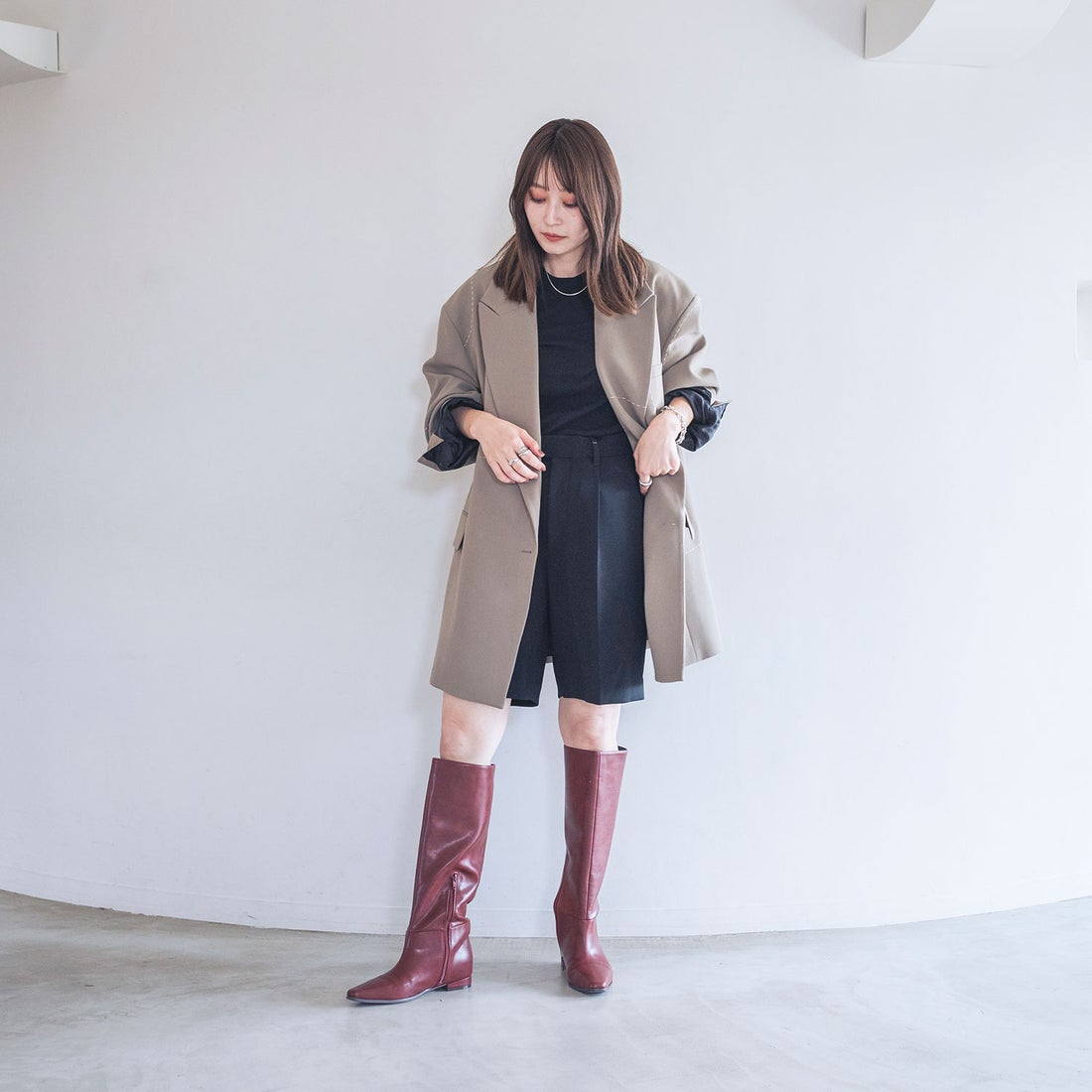 EVOL/イーボル】 EVOL×Akiko Yamamotoコラボインヒールロングブーツ