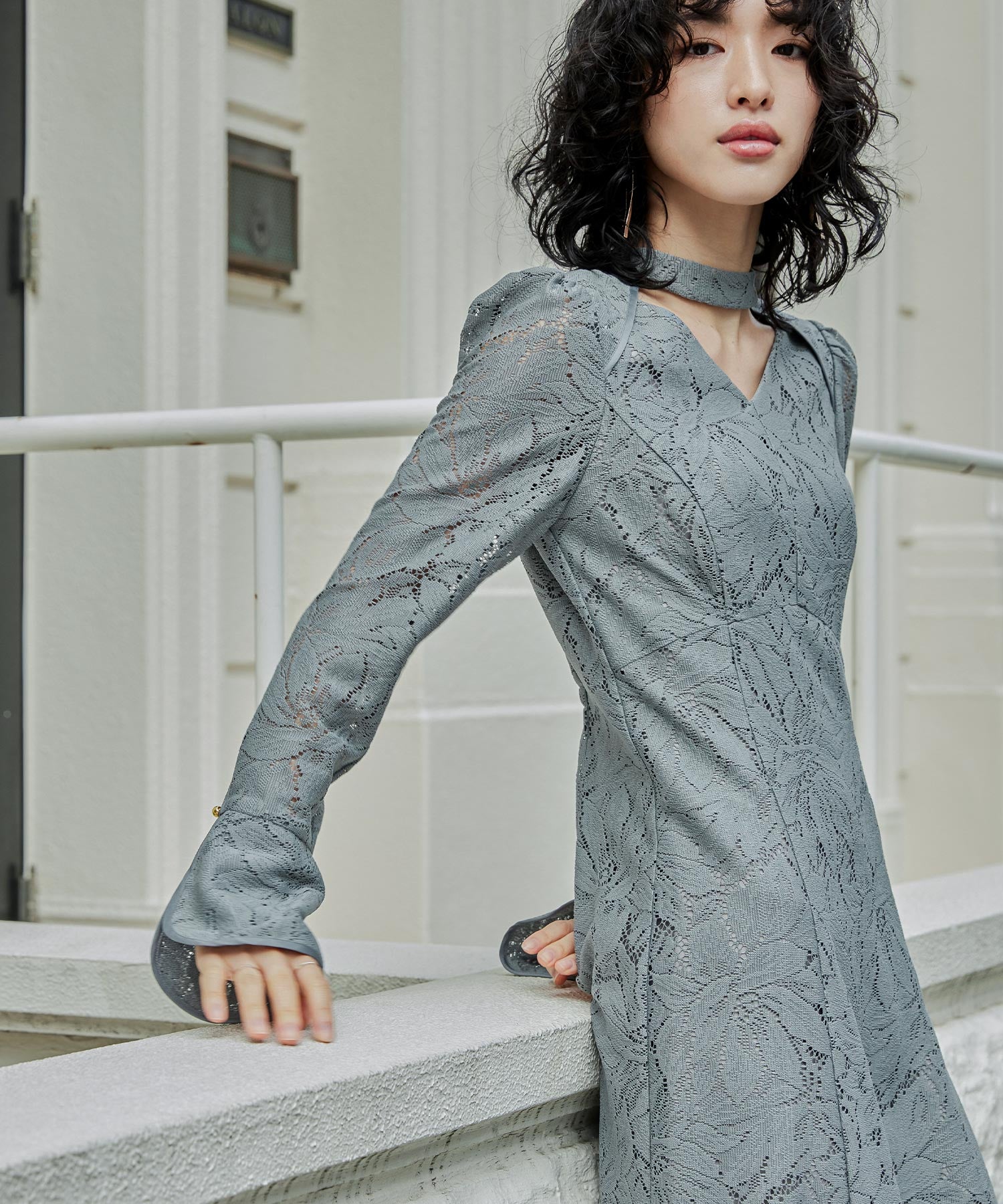 バックオープンティアドロップドレス パーティードレス 結婚式 同窓会