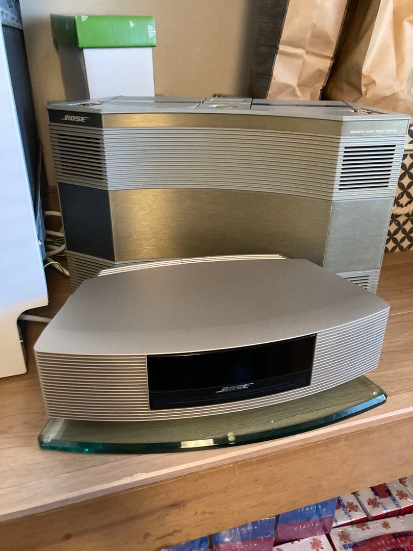 BOSE Wave Music System シルバー　セット　台座あり　破格！ Amazon.com: Bose Acoustic Wave Music System II - Titanium Silver