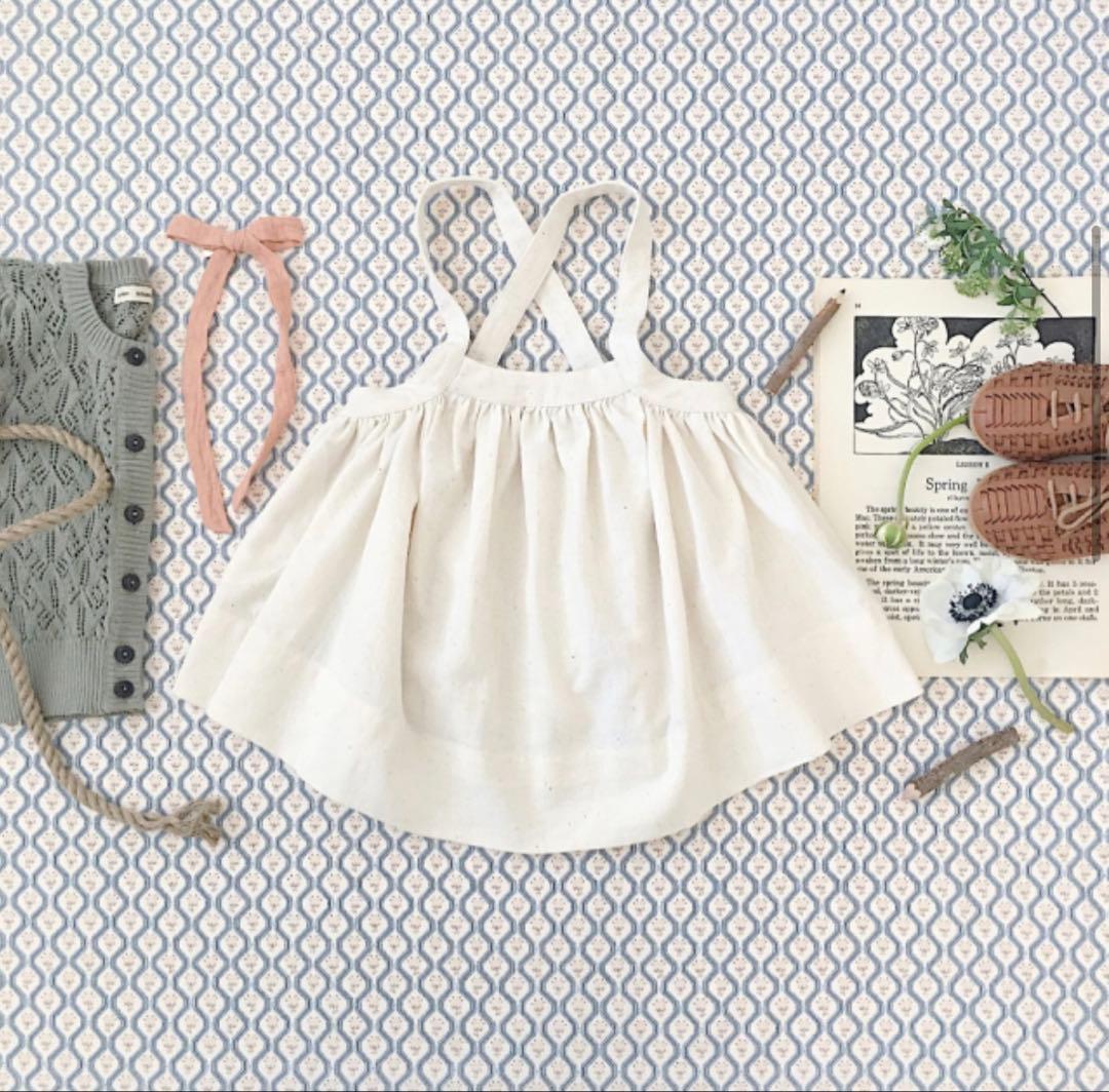 SOOR PLOOM♡Eloise pinafore natural 5Y Soor Ploom（ソーアプルーム）／ELOISE PINAFORE - PEDRA - 世界中の