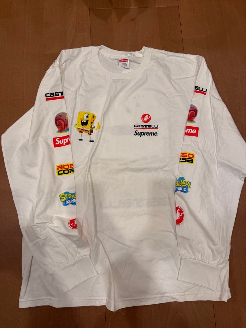 Supreme スポンジボブ 長袖シャツ XL WTAPS Supreme シュプリーム 2025SS SpongeBob Castelli Racing L/S Tee