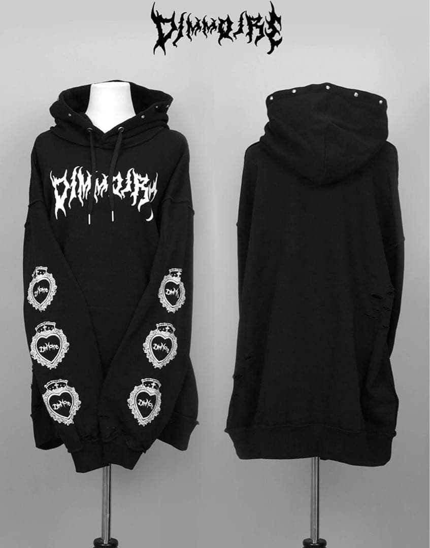 DimMoire ディムモアール クラッシュBIGフーディ パーカー 黒 DimMoire【ディムモアール】Dmy BIGフーディ/Black