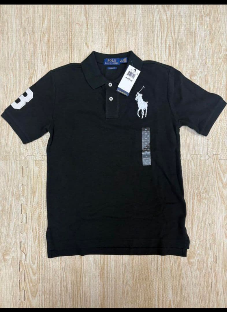 POLO RALPH LAUREN ブラックポロシャツ M (10-12) POLO RALPH LAUREN（ポロ・ラルフローレン） 【並行輸入品】 ポロ