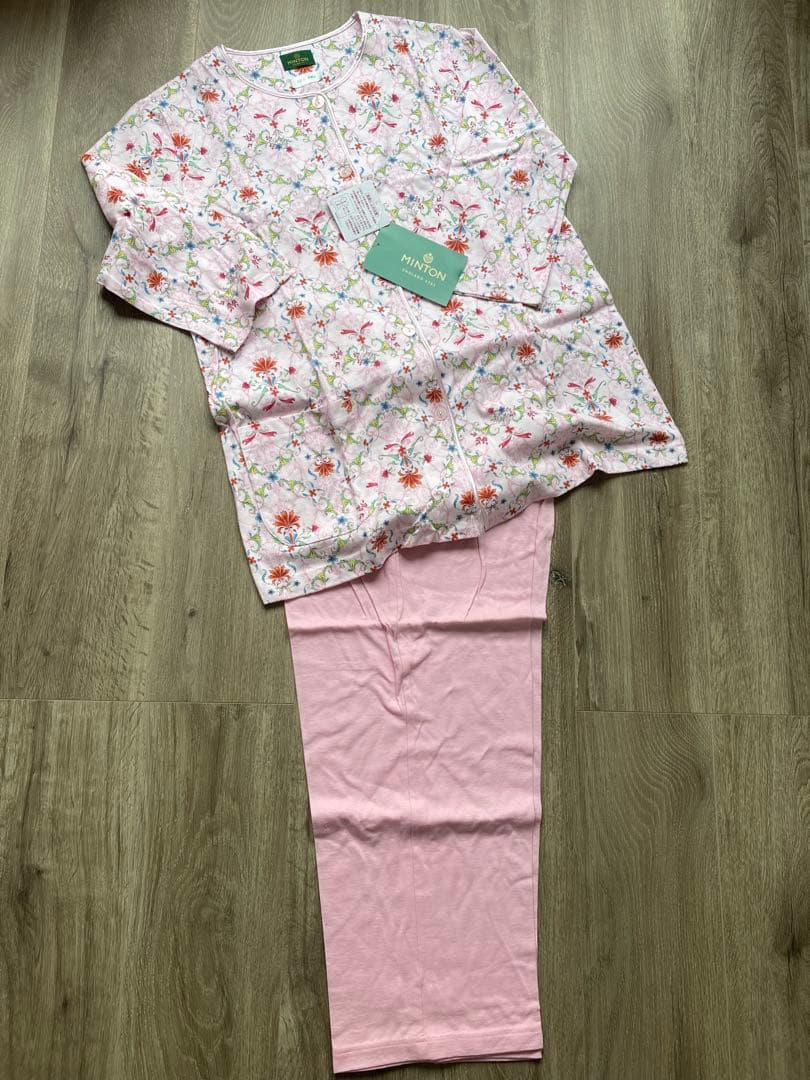 ワコール　新品ミントン　パジャマ　8分丈ズボン　　ピンク系　花柄 楽天市場】ワコール ミントン パジャマ 裏起毛の通販