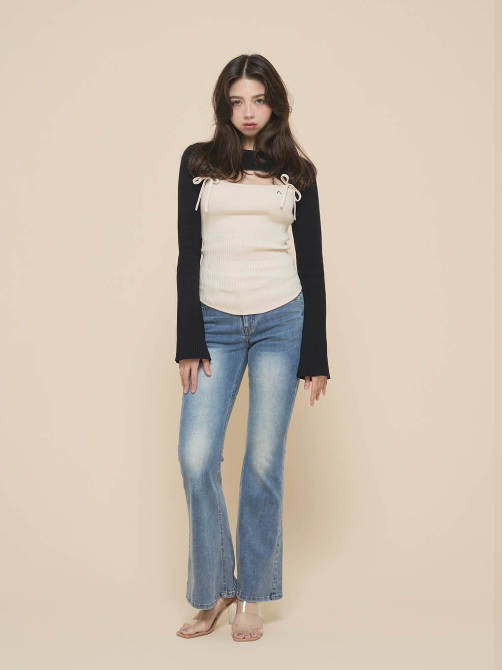 ANDMARY】Bebe ribbon set tops