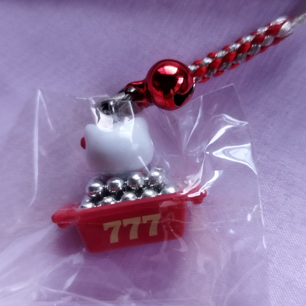 ハローキティ パチコン 開運招福 ドル箱 777 必勝 ストラップ 根付け