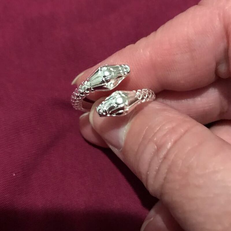 リング 指輪 スネークリング 双頭 蛇 スネーク ヘビ シルバー 幸運