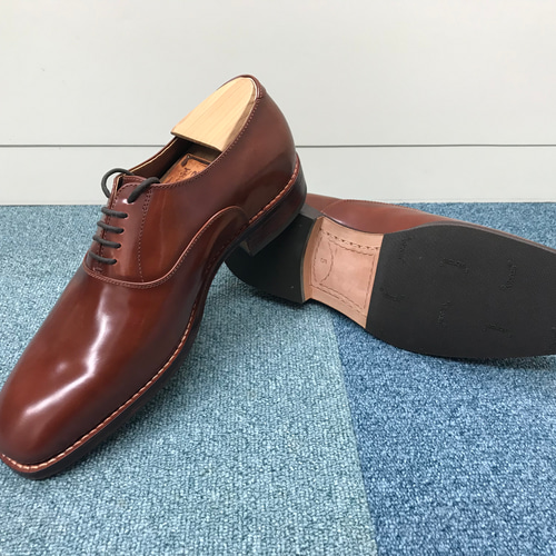 受注生産】 内羽根プレーントゥ 24.0cm〜28.5cm ビジネスシーンから