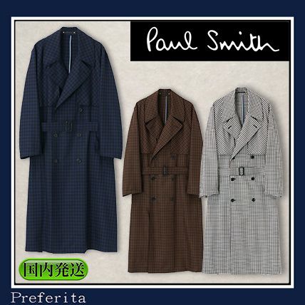 Paul Smith】ロングトレンチコート ブリティッシュギンガム (Paul