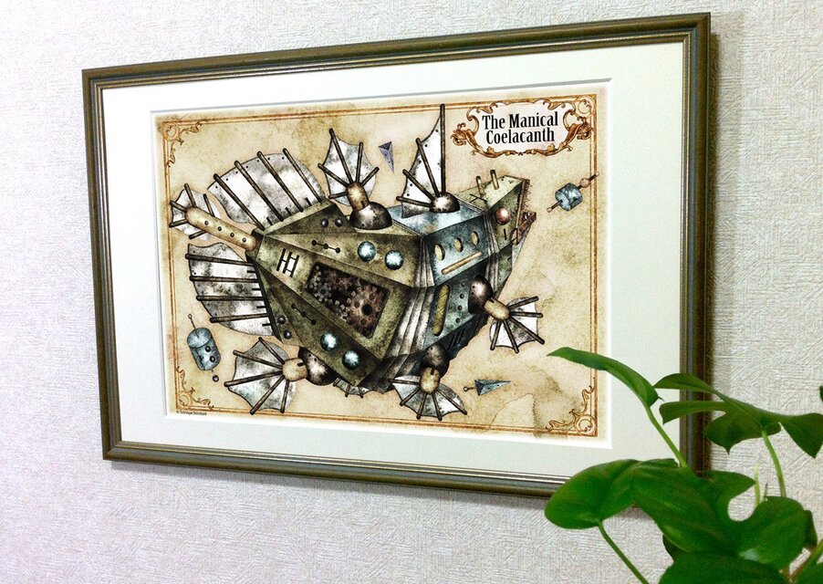 機械仕掛けのシーラカンス・アートポスター(A3ノビ） | iichi 日々の
