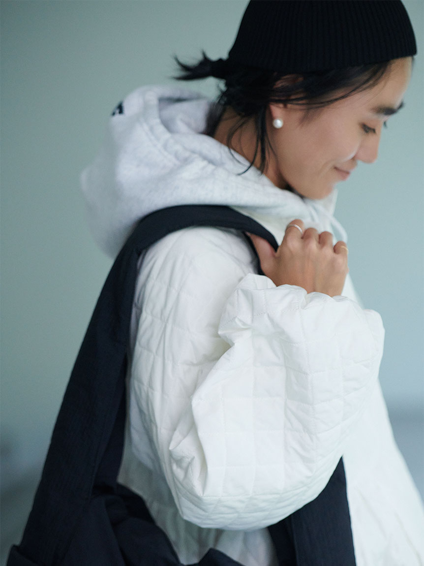 emmi atelier】金子綾 コラボキルティングコート(コート)｜アウター